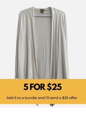 Eddie Bauer White Women's Open Front Cardigan